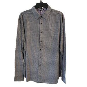 Elie Tahari Men’s Cotton Purple Multi Plaid Jeremy Shirt Size XL MSRP $198